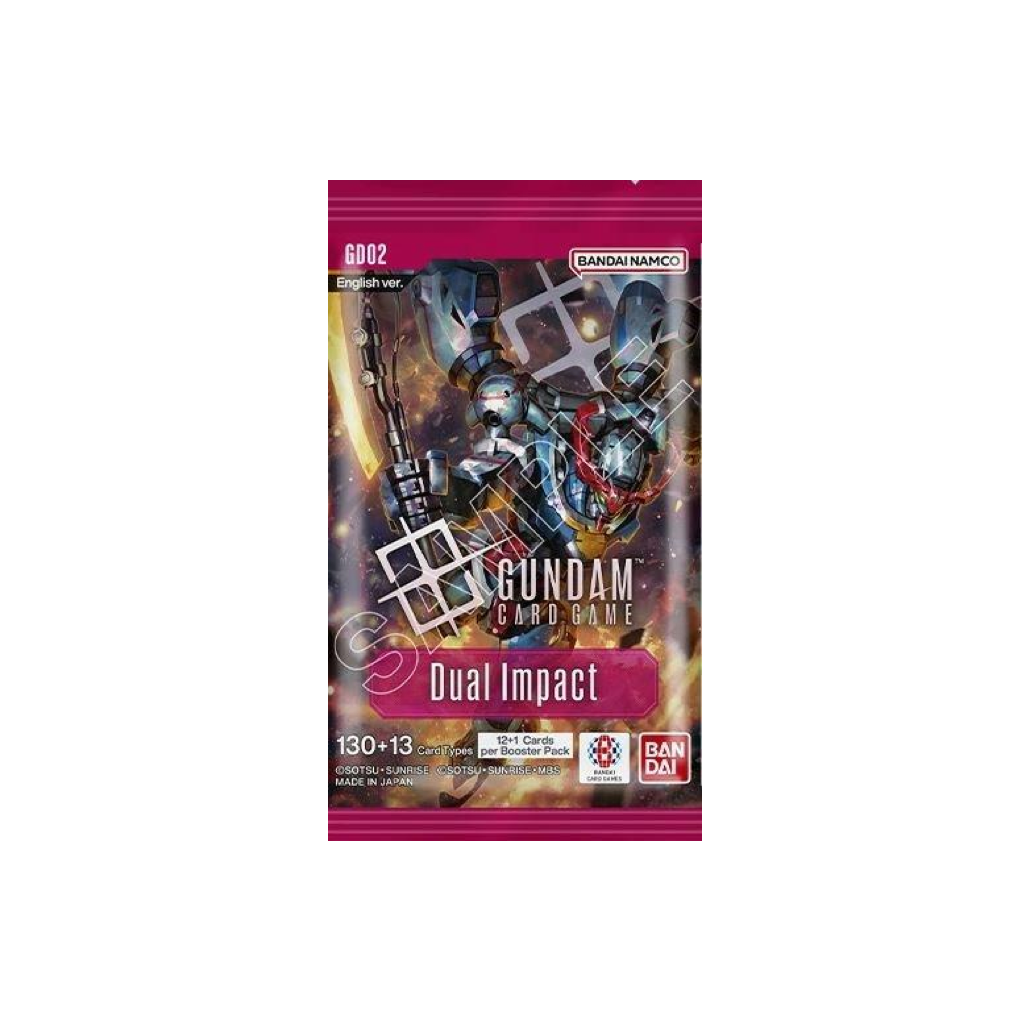 Bandai Gundam Card Game – Dual Impact Booster Pack GD02, English, 12 Cards, Factory Sealed