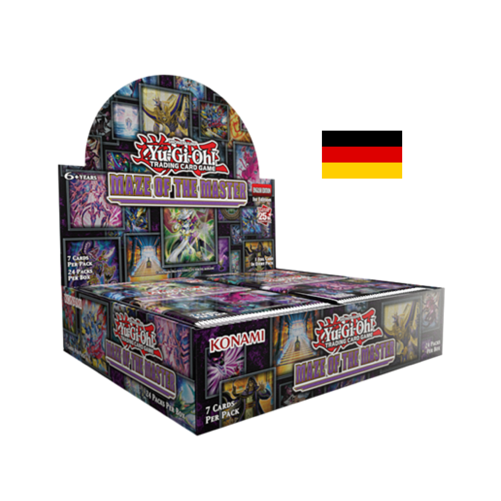 Yugioh – Maze Of The Master Display – 24 Booster Packs – Deutsch, 1. Auflage – Inkl. LMS Trading Fieldcenter-Karte – Near Mint