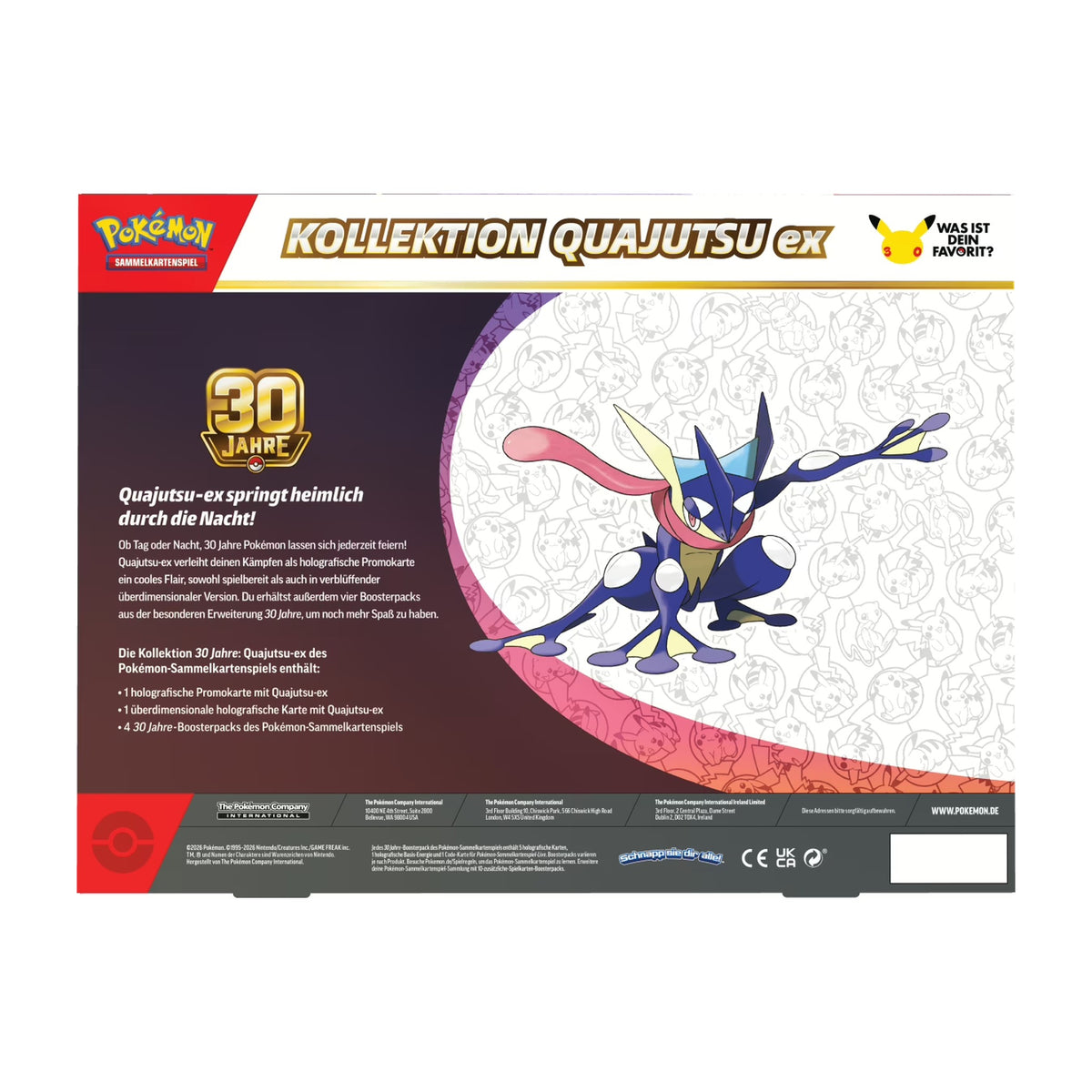 Pokémon TCG: 30 Jahre Quajutsu-ex Kollektion - DE - Galeriebild