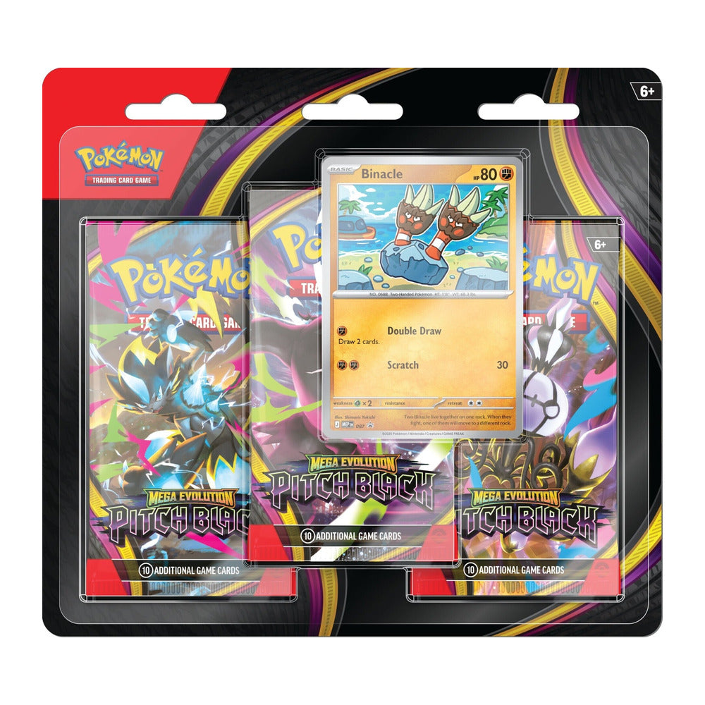 Pokémon – Mega Evolution: Pitch Black – 3-Pack Blister – Binacle
