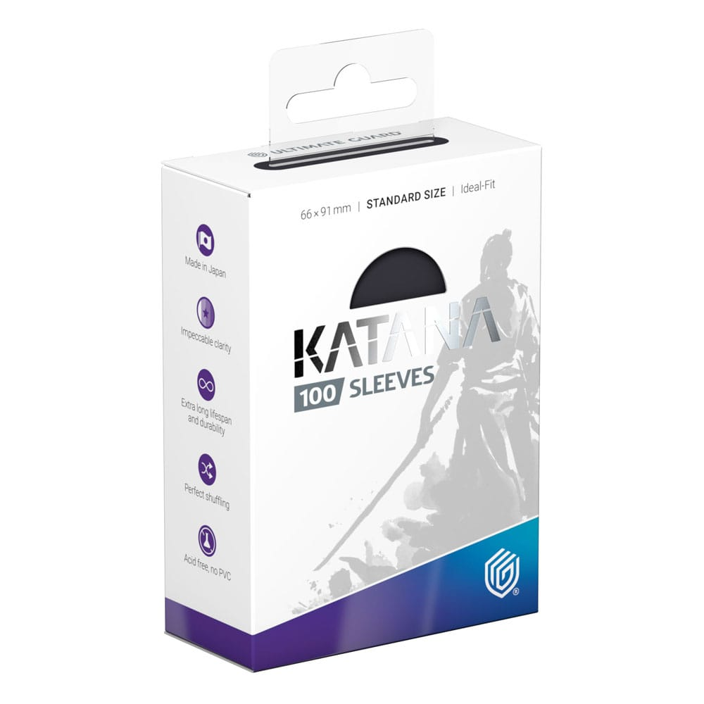 Ultimate Guard Katana Sleeves Standard Size (100 Sleeves) - Obsidian Shard