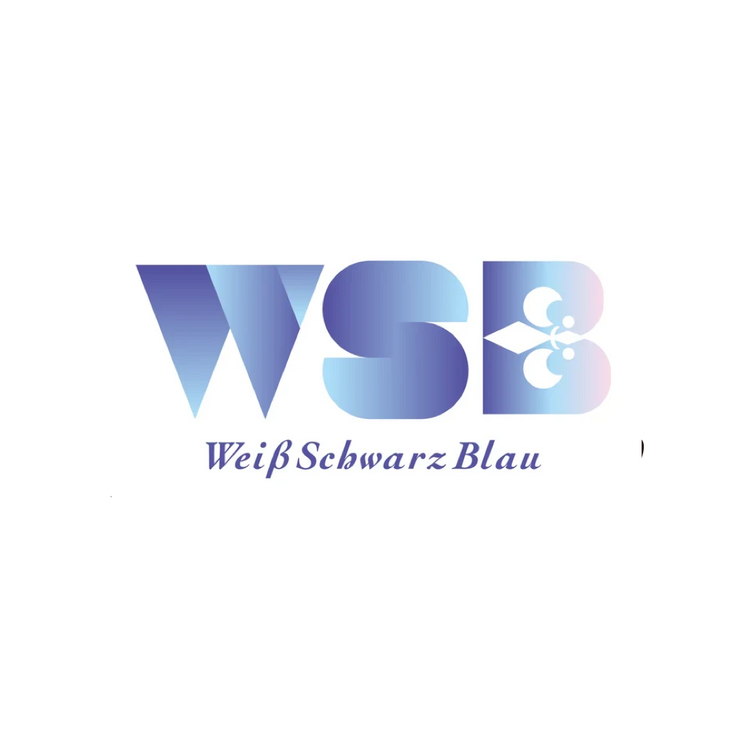 Weiß Schwarz Blau
