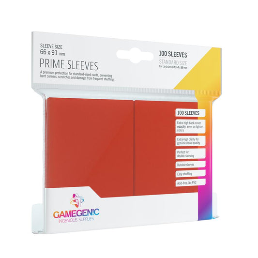 GAMEGENIC - Prime Sleeves Red / Rot (100 Sleeves)