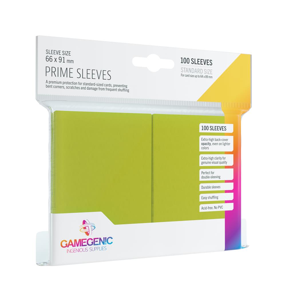 GAMEGENIC - Prime Sleeves Lime / Limonengrün (100 Sleeves)
