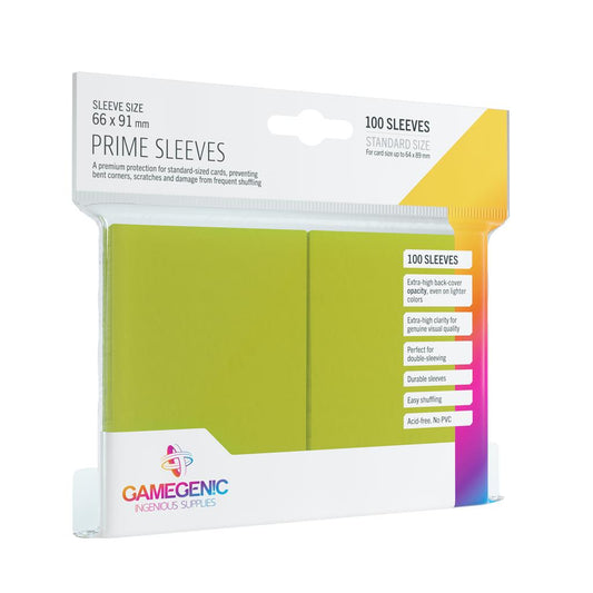 GAMEGENIC - Prime Sleeves Lime / Limonengrün (100 Sleeves)