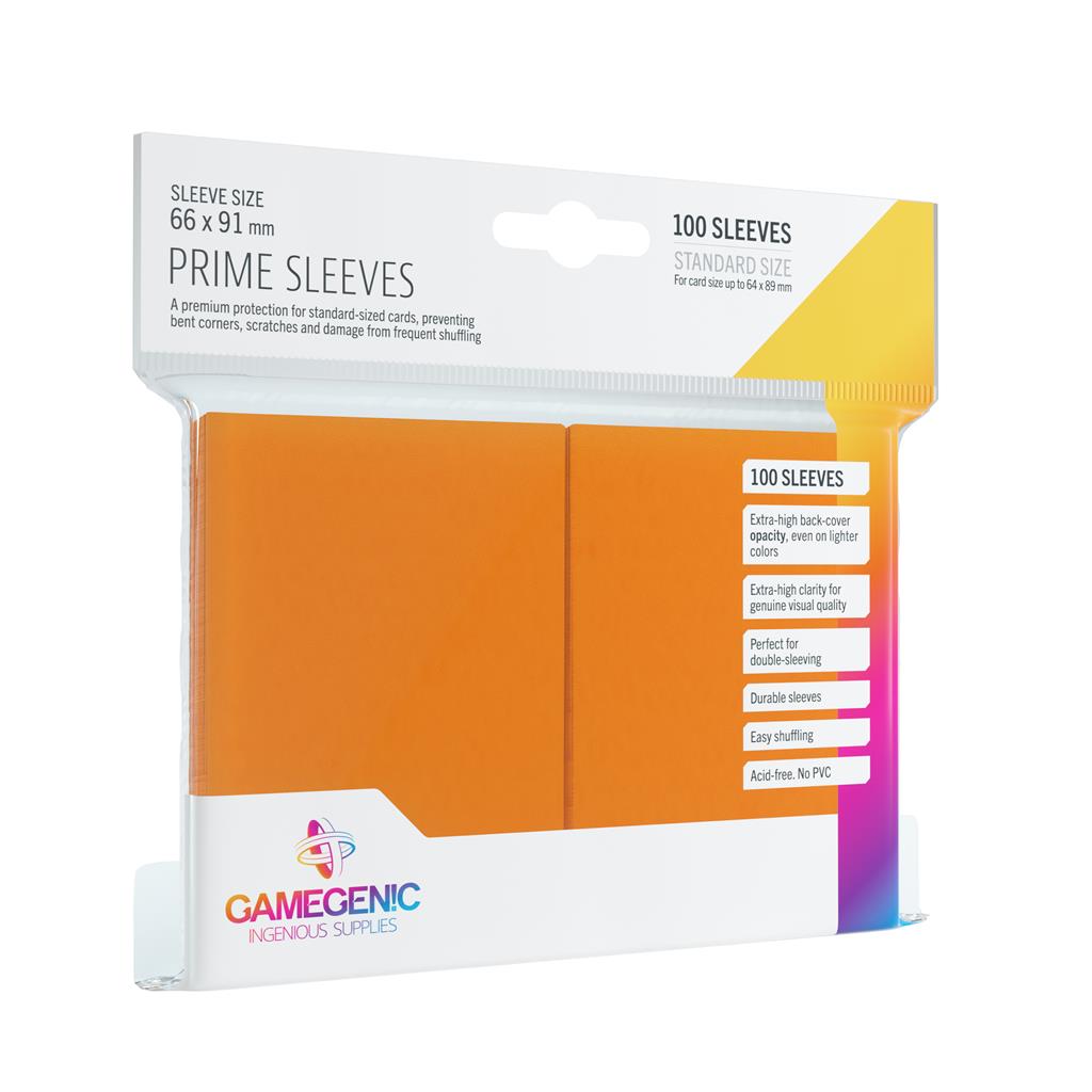 GAMEGENIC - Prime Sleeves Orange / Orange (100 Sleeves)