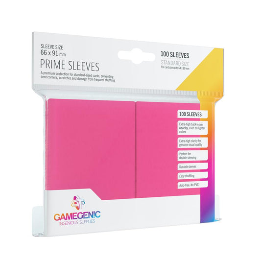 GAMEGENIC - Prime Sleeves Pink / Pink (100 Sleeves)