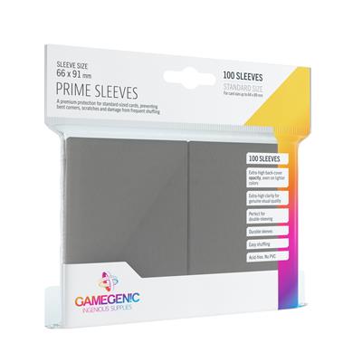 GAMEGENIC - Prime Sleeves Dark Gray / Dunkel Grau (100 Sleeves)