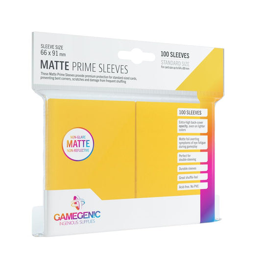 GAMEGENIC - Matte Prime Sleeves Yellow / Gelb (100 Sleeves)