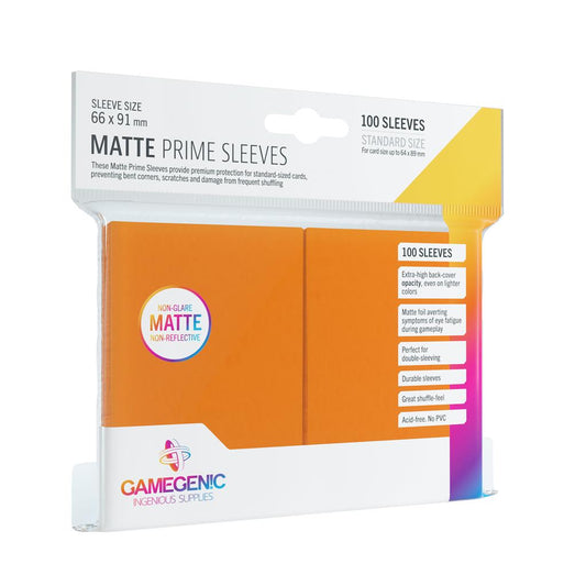 GAMEGENIC - Matte Prime Sleeves Orange / Orange (100 Sleeves)