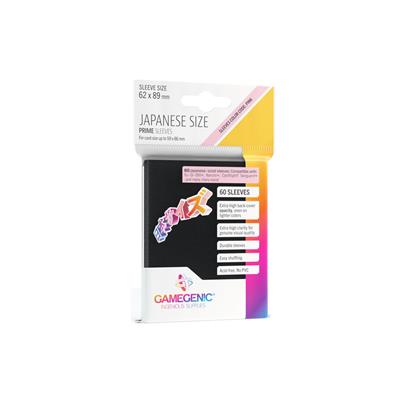 GAMEGENIC - Prime Japanese Sized Sleeves Black / Schwarz (60 Sleeves)