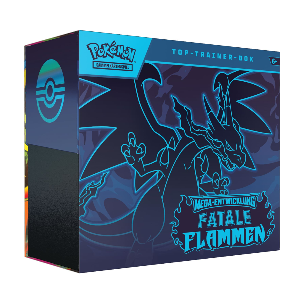 Pokemon Mega Entwicklung - Fatale Flammen Top Trainer Box Deutsch
