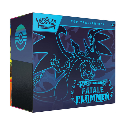 Pokemon Mega Entwicklung - Fatale Flammen Top Trainer Box Deutsch