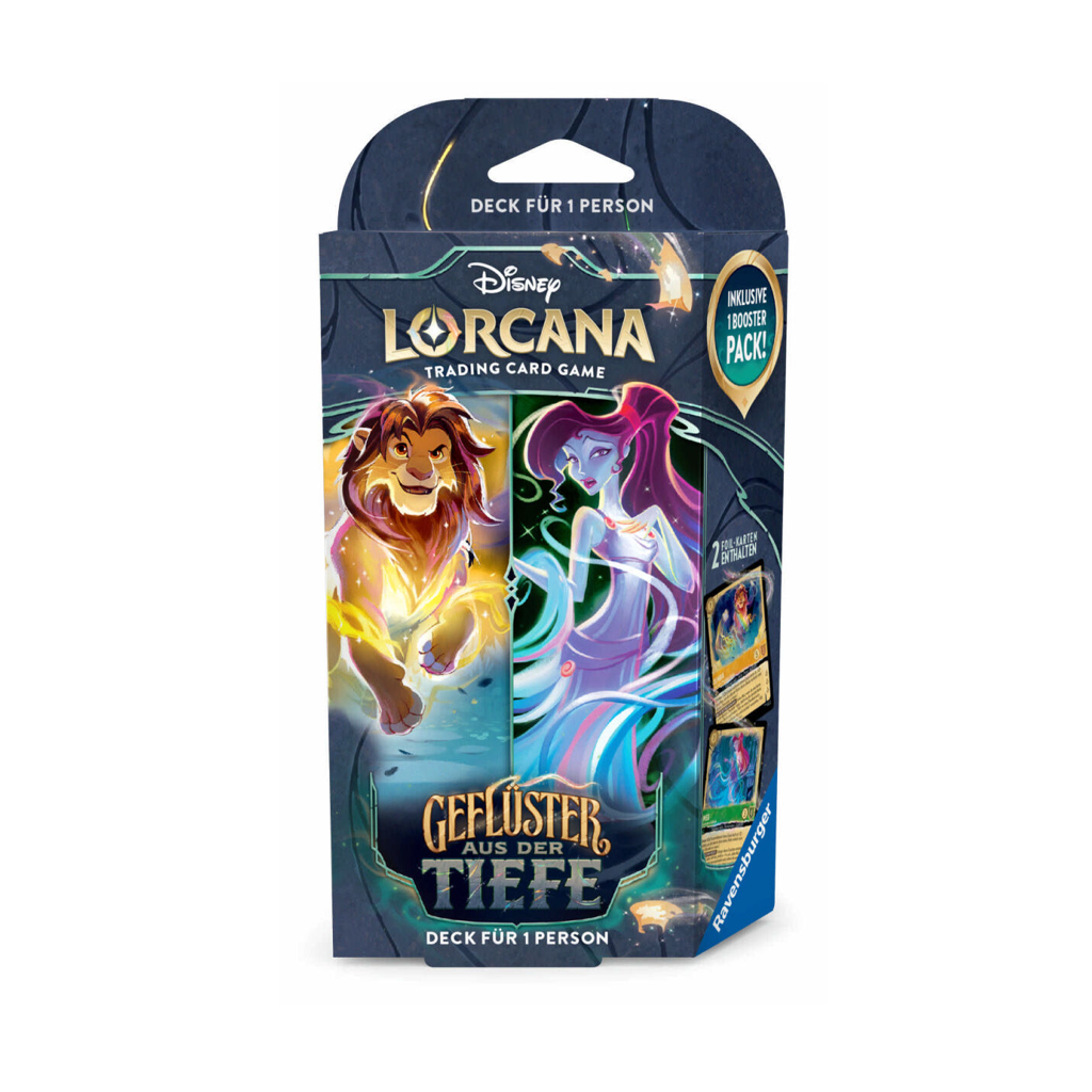 Disney Lorcana - Geflüster aus der Tiefe - 2 verschiedene Starter Decks Deutsch