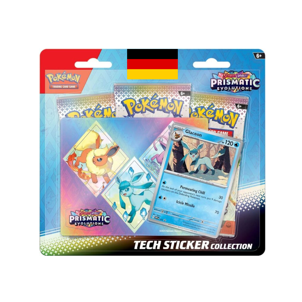 Pokemon Karmesin und Purpur - Prismatische Entwicklungen Tech Sticker Kollektion (3 verschiedene Motive) Deutsch ab 17.01.2025