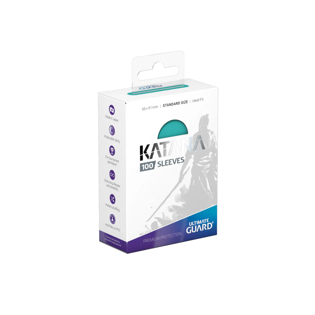 Ultimate Guard Katana Sleeves Standard Size (100 Sleeves) - Turquoise