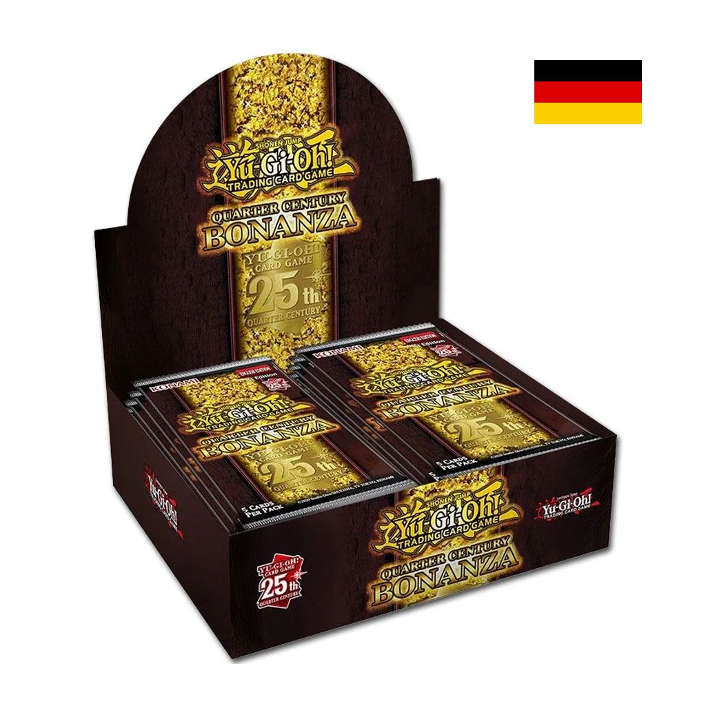 Yu-Gi-Oh! Quarter Century Bonanza Booster Display (24 Packs) Erste Auflage Deutsch