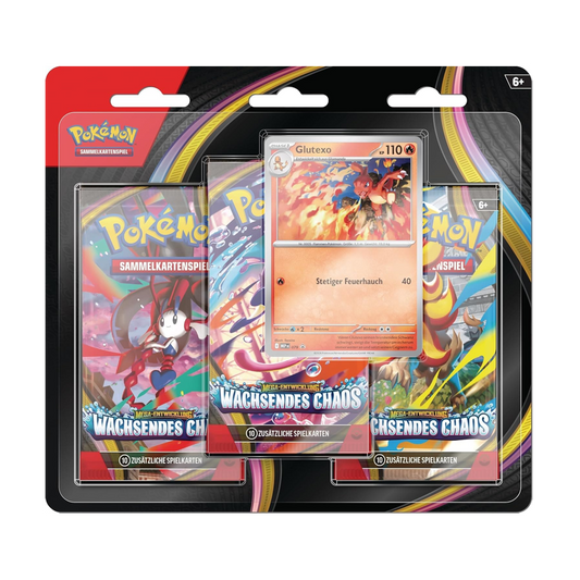 Pokemon Mega Entwicklung - Wachsendes Chaos 3er Blister (Glutexo) Deutsch