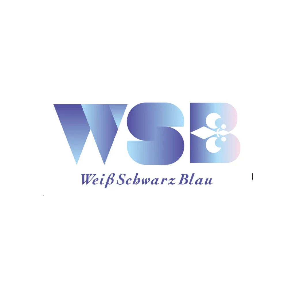 Weiß Schwarz Blau
