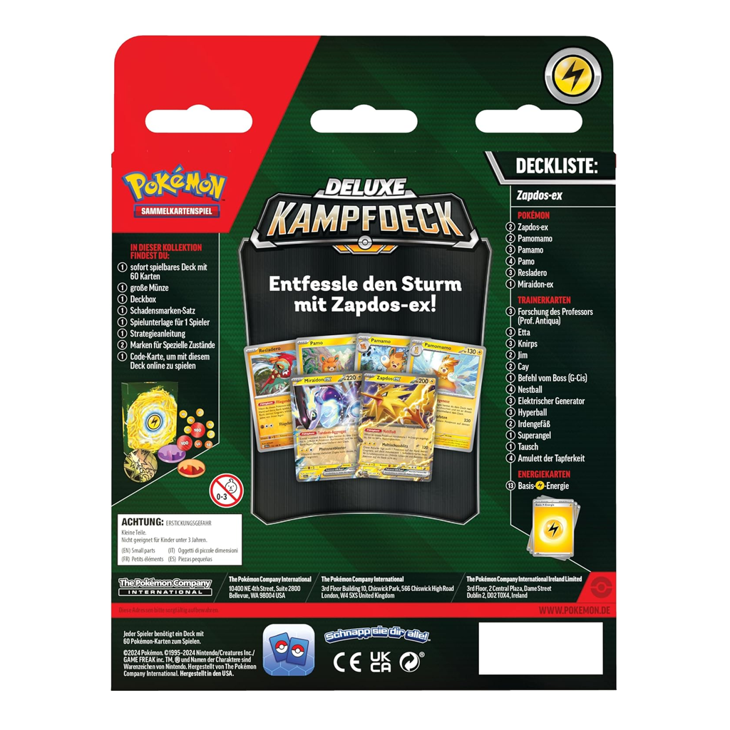 Pokemon Deluxe Kampfdeck / Battle Deck Zapdos ex Deutsch