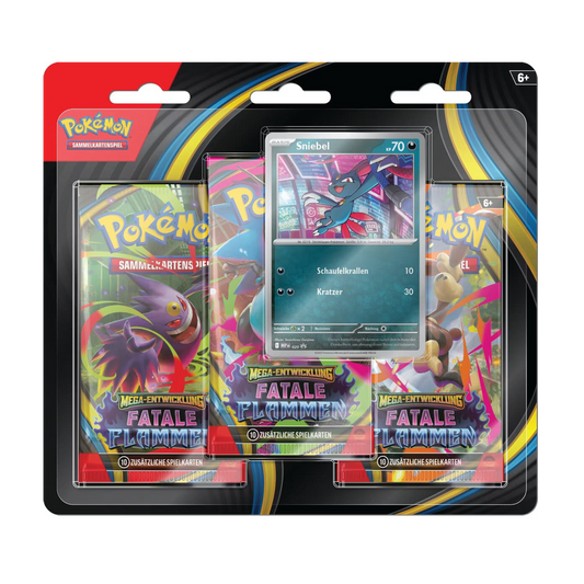 Pokemon Mega Entwicklung - Fatale Flammen 3er Blister / 2 Varianten Deutsch