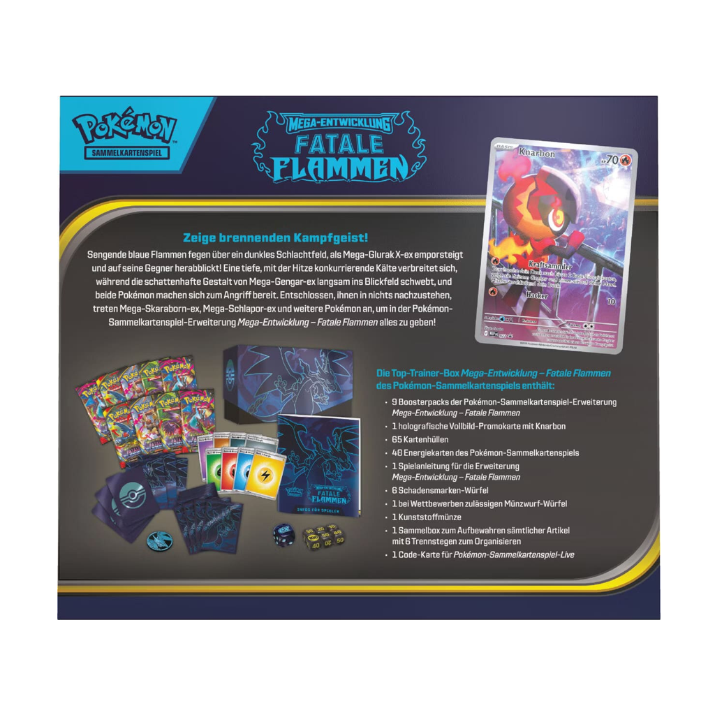 Pokemon Mega Entwicklung - Fatale Flammen Top Trainer Box Deutsch