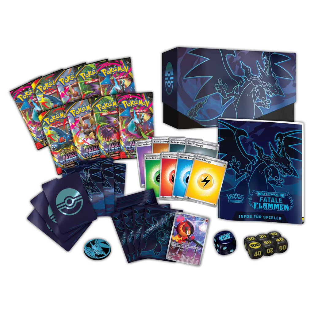 Pokemon Mega Entwicklung - Fatale Flammen Top Trainer Box Deutsch