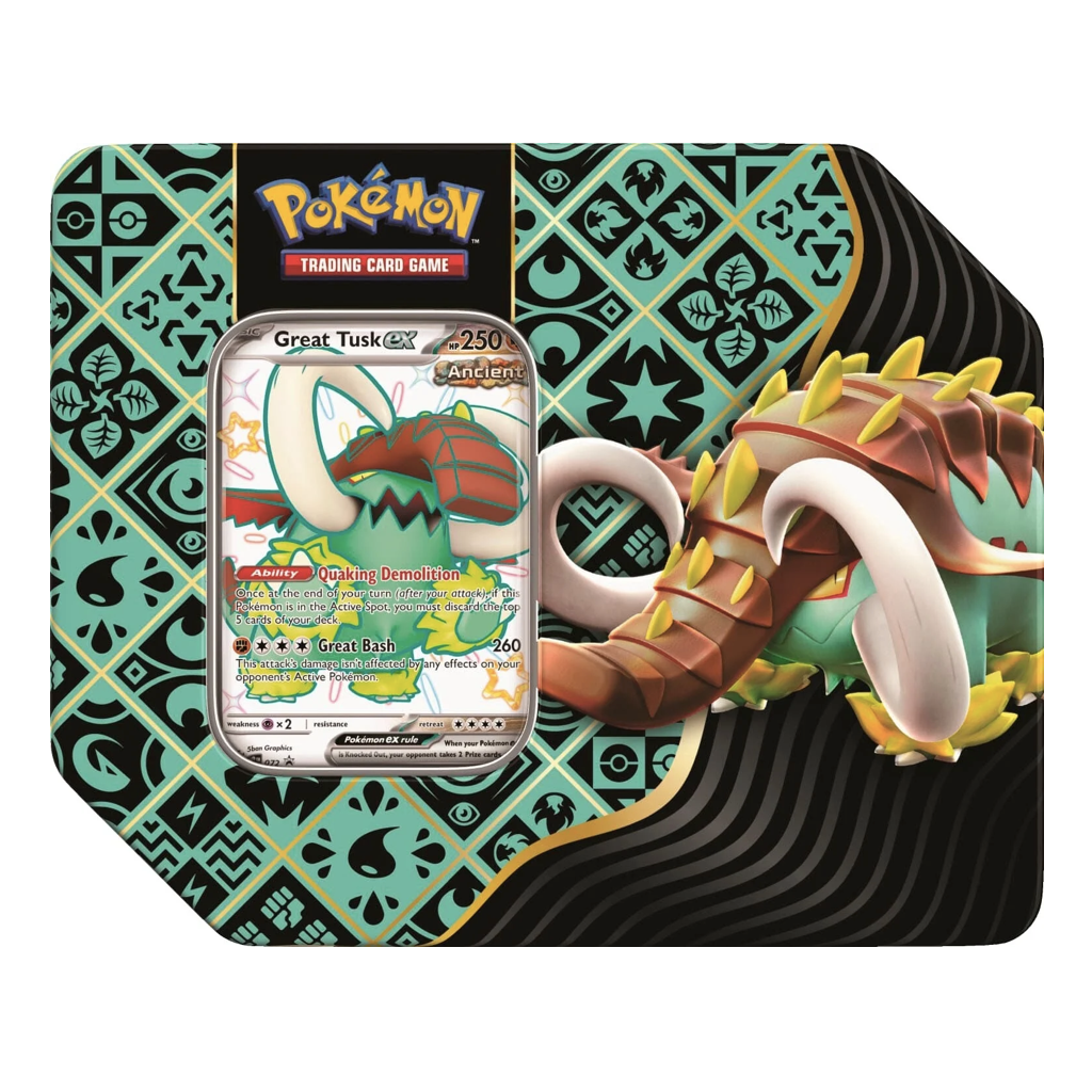 Pokemon Scarlet and Violet - Paldean Fates Great Tusk ex US Tin Englisch ab 09.02.2024