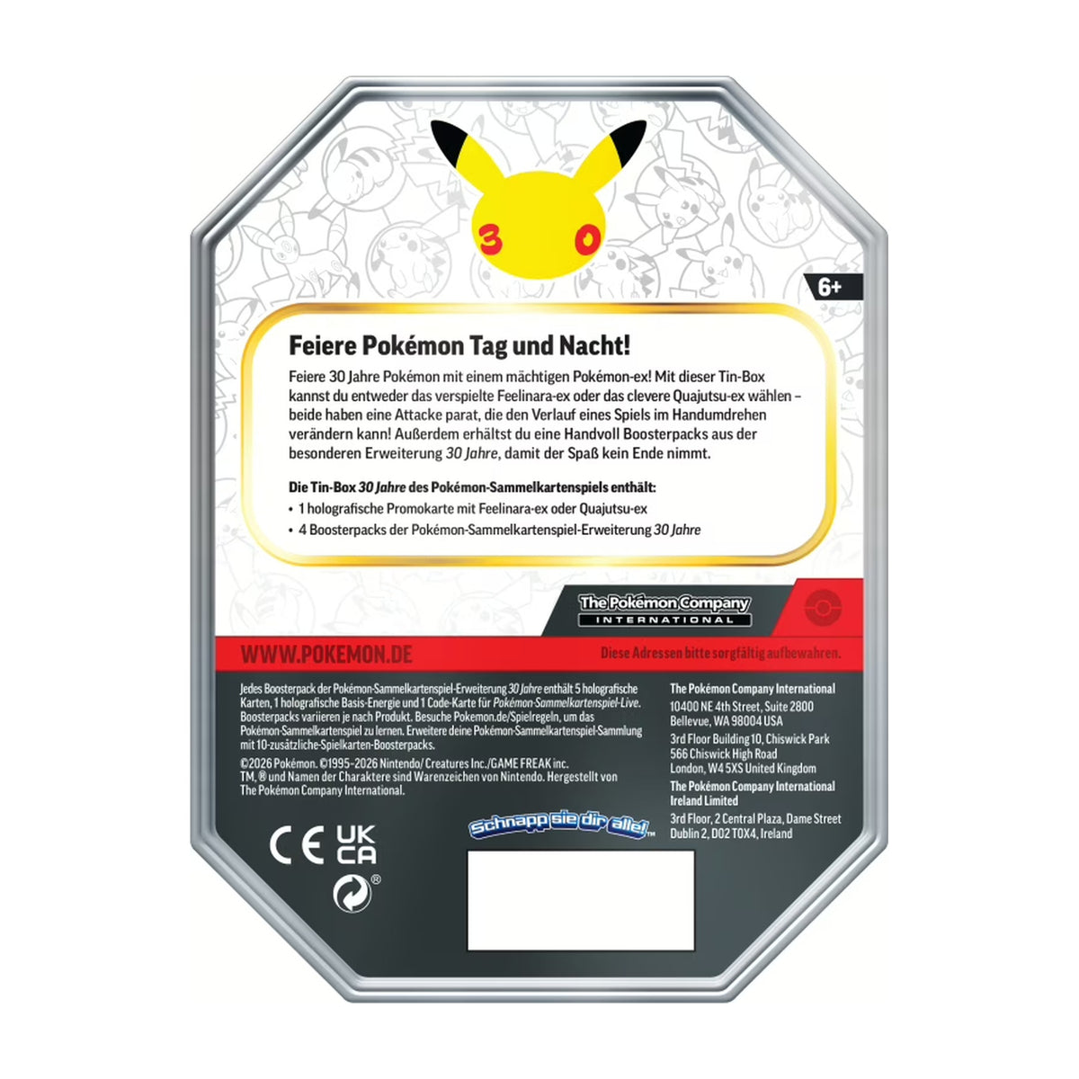 Pokémon TCG: 30 Jahre Tin #1 Tag - DE - Galeriebild