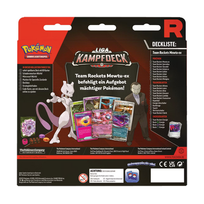 Pokemon Team Rockets Mewtu Liga Kampfdeck Deutsch