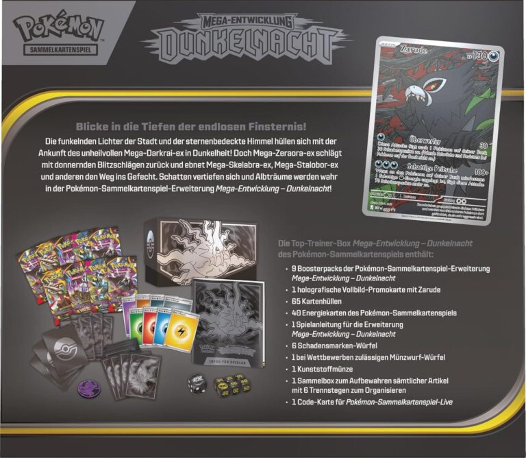 Pokémon – Mega-Entwicklung: Dunkelnacht – Top-Trainer-Box – Mega-Darkrai-ex