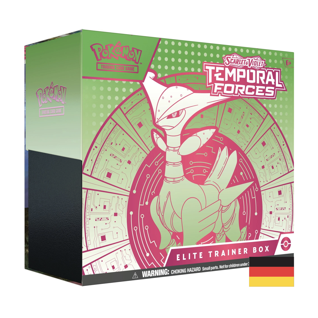 Pokemon Karmesin & Purpur - Gewalten der Zeit Top Trainer Box / 2 Varianten Deutsch ab 22.03.2024