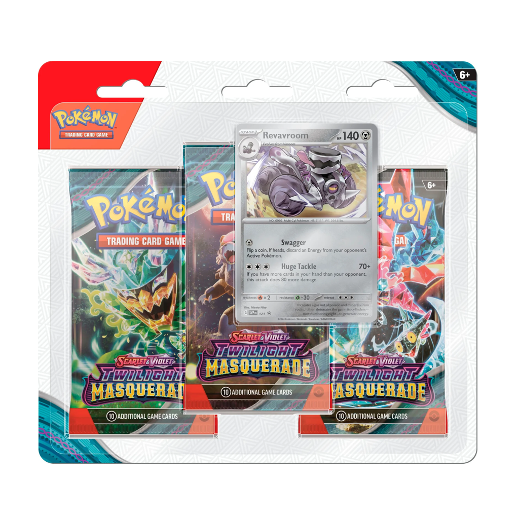 Pokemon Scarlet & Violet - Twilight Masquerade 3er Blister / 2 Varianten Englisch ab 24.05.2024