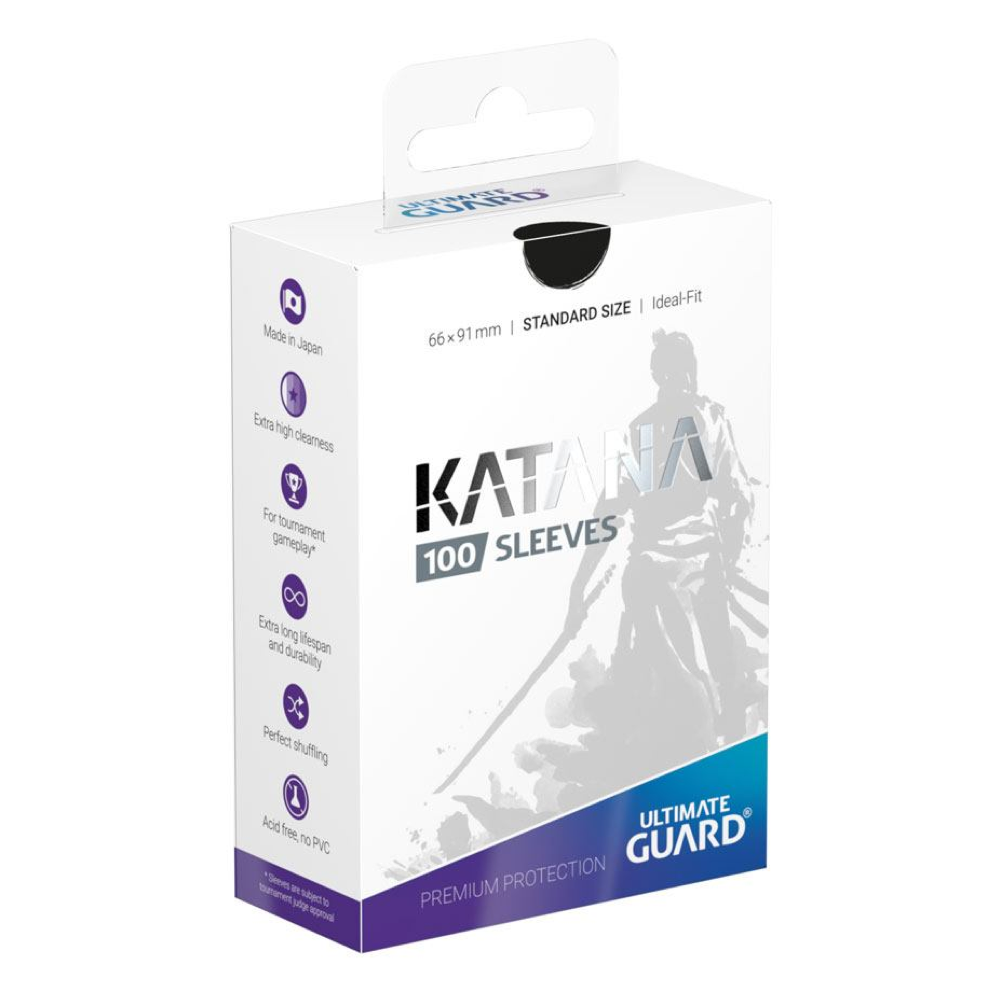 Ultimate Guard Katana Sleeves Standard Size (100 Sleeves) - Black