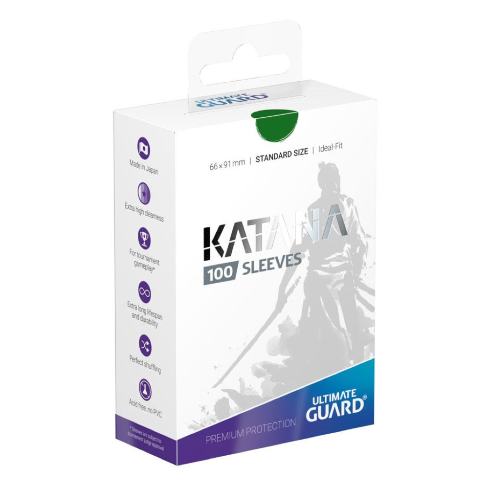 Ultimate Guard Katana Sleeves Standard Size (100 Sleeves) - Green