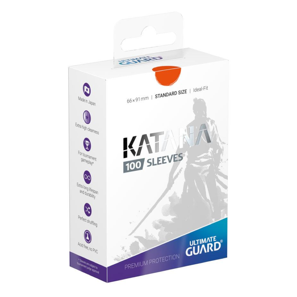 Ultimate Guard Katana Sleeves Standard Size (100 Sleeves) - Orange