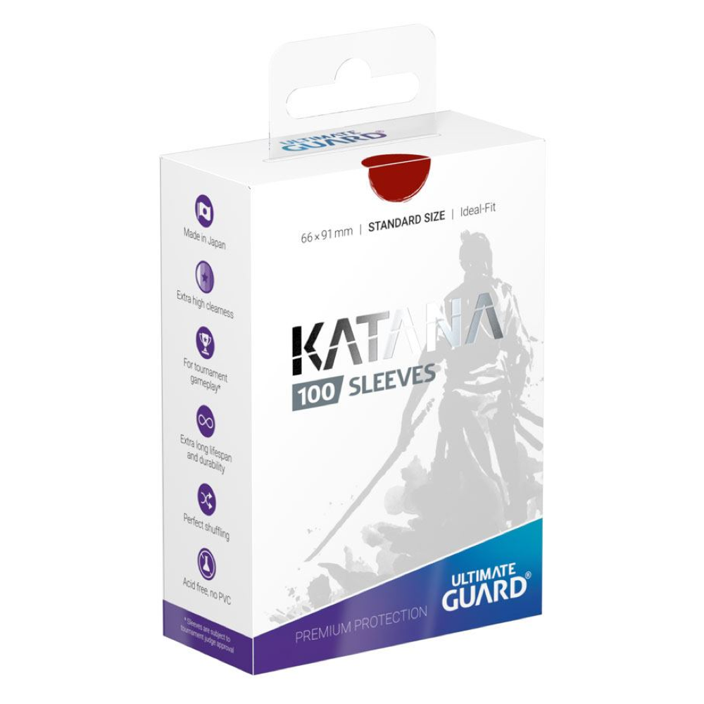 Ultimate Guard Katana Sleeves Standard Size (100 Sleeves) - Red