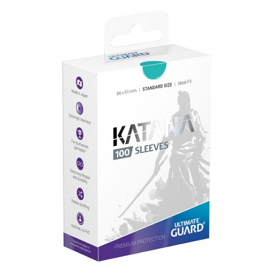Ultimate Guard Katana Sleeves Standard Size (100 Sleeves) - Turquoise