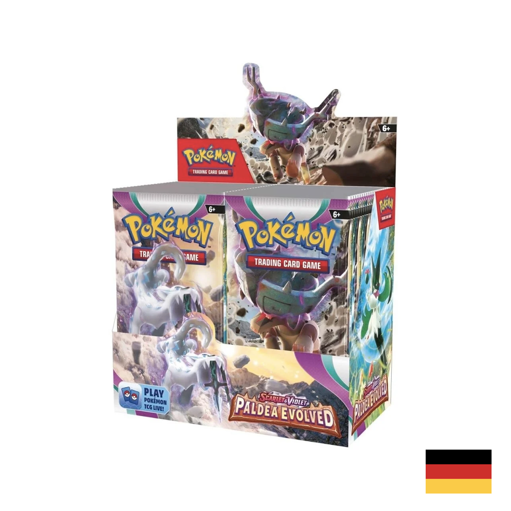 Pokemon Karmesin & Purpur - Entwicklungen von Paldea Display Deutsch