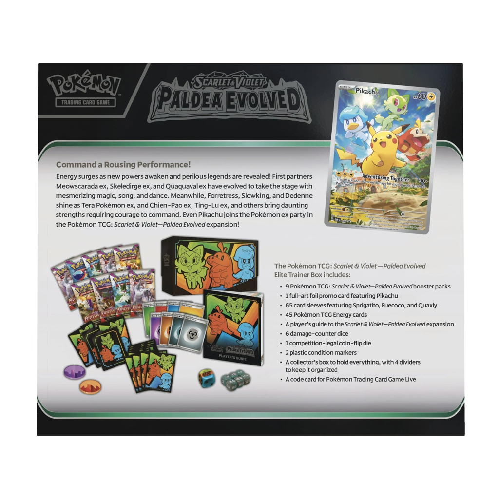 Pokemon Scarlet & Violet - Paldea Evolved Elite Trainer Box Englisch