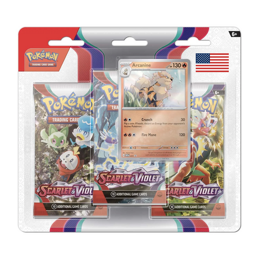 Pokemon Scarlet & Violet 3er Blister Arkani oder Dondozo Englisch